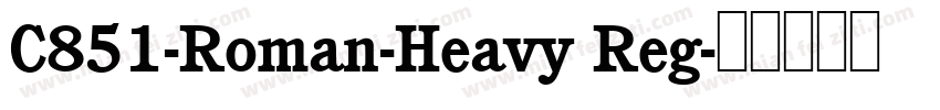 C851-Roman-Heavy Reg字体转换
